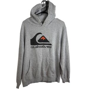 Vintage‎ 90s Y2K Quiksilver Gray Hoodie
Mens M Pullover Large Logo Sweatshirt